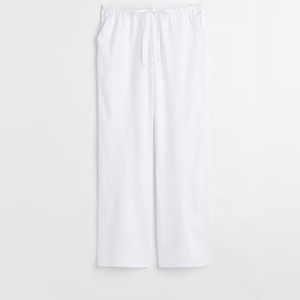 H&M White Wide Leg Pants